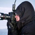 photographer Robbie McClaran, photographed on location in Barrow Alaska.