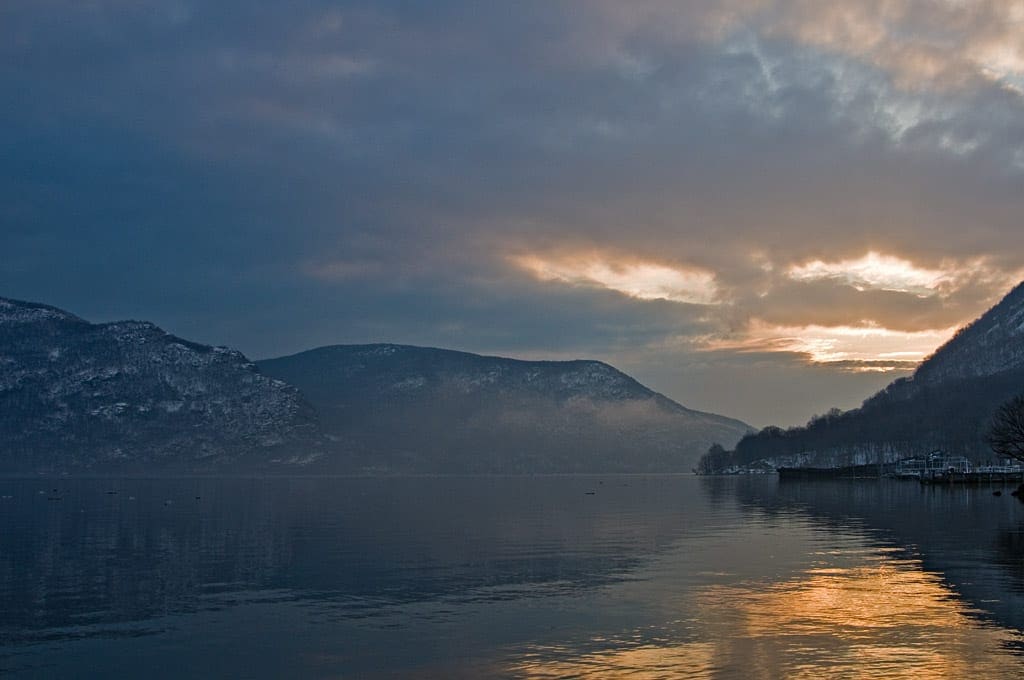 Hudson Highlands and Hudson River from Cornwall Landing, Cornwall, NY